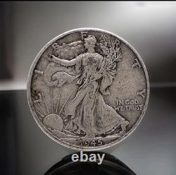 8 Walking Liberty Half Dollars 1940-47 P/D/S 90% Silver WWII Era Lot
