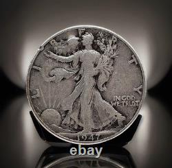 8 Walking Liberty Half Dollars 1940-47 P/D/S 90% Silver WWII Era Lot