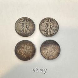 90% AG Halves Lot of 4. Walking Libertys Booker T Washington Stone Mountain