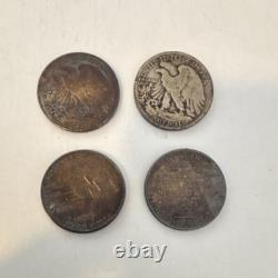 90% AG Halves Lot of 4. Walking Libertys Booker T Washington Stone Mountain