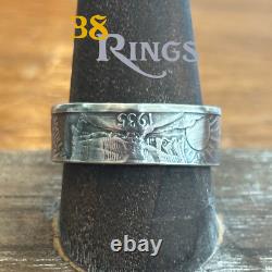 90% SILVER THIN BAND Walking Liberty Half Dollar COIN RING USA SIZES 5-12