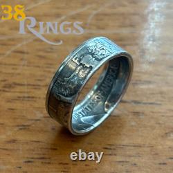 90% SILVER THIN BAND Walking Liberty Half Dollar COIN RING USA SIZES 5-12