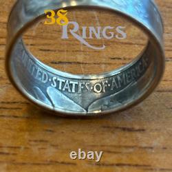 90% SILVER THIN BAND Walking Liberty Half Dollar COIN RING USA SIZES 5-12