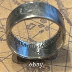 90% SILVER Walking Liberty Half Dollar COIN RING USA SIZES 5-12 Handmade