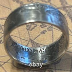90% SILVER Walking Liberty Half Dollar COIN RING USA SIZES 5-12 Handmade