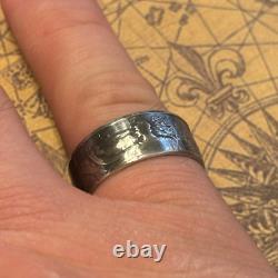 90% SILVER Walking Liberty Half Dollar COIN RING USA SIZES 5-12 Handmade