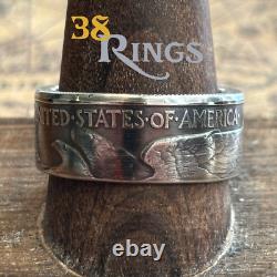 90% SILVER Walking Liberty Half Dollar EAGLE SIDE OUT COIN RING USA SIZES 5-12