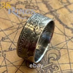 90% SILVER Walking Liberty Half Dollar EAGLE SIDE OUT COIN RING USA SIZES 5-12