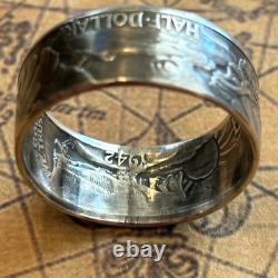 90% SILVER Walking Liberty Half Dollar EAGLE SIDE OUT COIN RING USA SIZES 5-12
