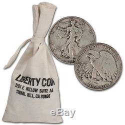 90% Silver Walking Liberty Half Dollars $100 Face Value