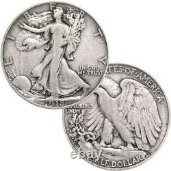 90% Silver Walking Liberty Half Dollars ($10 Face Value, Circulated)