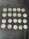 90% Silver Walking Liberty Half Dollars Lot Of 20 Various Dates And Mints
