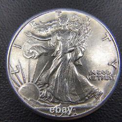 AU+/UNC Roll of 20 Hi-Grade U. S. Walking Liberty Silver Half Dollars $10 FV