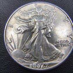 AU+/UNC Roll of 20 Hi-Grade U. S. Walking Liberty Silver Half Dollars $10 FV