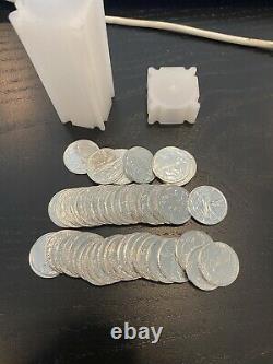 AVC- 1 Roll (50) 1/10 Ounce Fine Silver Rounds Walking Liberty 5 oz Total