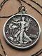 Accented American Silver 1939 S Walking Liberty Pendant On A 22 Italian Chain