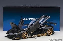 Autoart Liberty Walk LB-Works Lamborghini Aventador Black /Gold accents 1/18 New