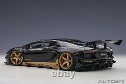 Autoart Liberty Walk LB-Works Lamborghini Aventador Black /Gold accents 1/18 New