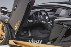 Autoart Liberty Walk LB-Works Lamborghini Aventador Black /Gold accents 1/18 New