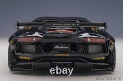 Autoart Liberty Walk LB-Works Lamborghini Aventador Black /Gold accents 1/18 New