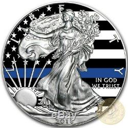 BLUE LIVES MATTER American Silver Eagle 2018 Walking Liberty $1 Dollar Coin 1 oz