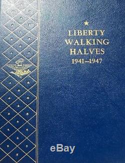 BRILLIANT Complete Set Walking Liberty Half Dollar 1941-1947 90% Silver Was Was