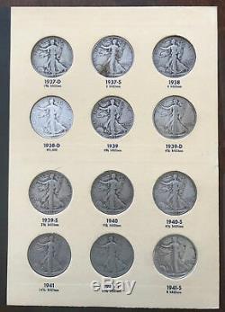 COMPLETE 65pc SILVER WALKING LIBERTY HALF DOLLAR SET in LIBRARY of COINS albums