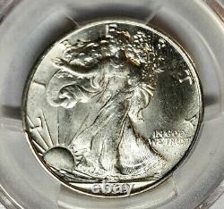 Choice 1939-s Walking Liberty Silver Half Dollar Pcgs Ms-64 Gs Great Luster