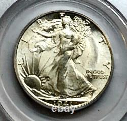 Choice 1941-S Walking Liberty Silver Half Dollar MS64 PCGS High Grade Beauty