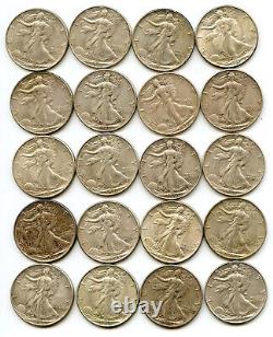 Coin Roll 1942 1946 Walking Liberty Silver Half Dollars CC402