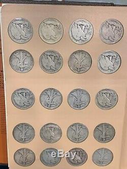 Complete 65 Coin Silver Walking Liberty Half Dollar Set 1916-1947 PDS Dansco Q3