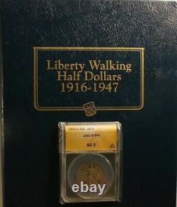 Complete Set 65 US WALKING LIBERTY Half Dollars Key Dates 1916-1947 ANACS 1921-D