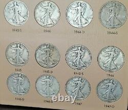 Complete Set Walking Liberty Half Dollars (1941-1947) Dansco Album! 90% Silver