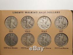 Complete Set Walking Liberty Half Dollars #6 AG-VF