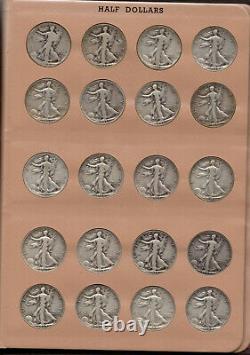 Complete Standing&washington Quarters&walking Liberty Half Dollars Collection