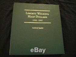 Complete Walking Liberty Half Dollar Set Album/book/folder Collection 1916-1947