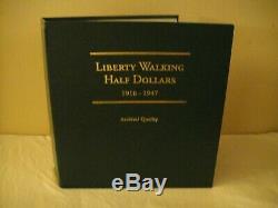 Complete Walking Liberty Half Dollar Set Album/book/folder Collection 1916-1947