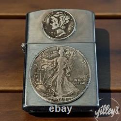 Custom USA Vtg Silver Coins 1942 Walking Liberty Half Dollar 1942 Mercury Dime