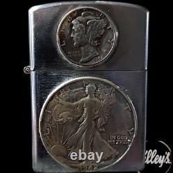 Custom USA Vtg Silver Coins 1942 Walking Liberty Half Dollar 1942 Mercury Dime