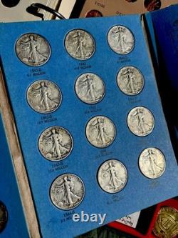 EXCELLENT 1937-1947 WALKING LIBERTY Half Dollar Set of 30 Coins COMPLETE