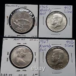 Estate Coin Lot US Proof Mint Set Walking Liberty Half Dollar Military Exo Coins