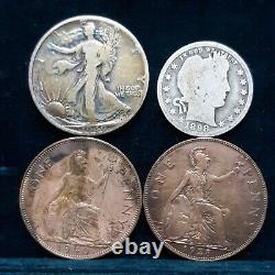 Estate Coin Lot US Proof Mint Set Walking Liberty Half Dollar Military Exo Coins