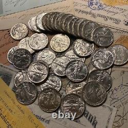 Estate Coin Lot Walking Liberty Half Dollars Uncirculated UNC MS BU Bank Bag