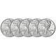 Five (5) 1 Oz. Highland Mint Silver Round Walking Liberty Design. 999 Fine