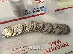 FULL DATES Roll of 20 $10 Face Value 90% Silver Walking Liberty Half Dollars
