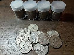 FULL DATES Roll of 20 90% Silver Walking Liberty Half Dollar US Coins $10 FV