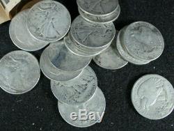 Full Roll 90% Silver Walking Liberty Half Dollars All 1940's