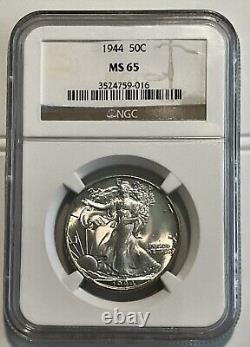 GEM 1944 Walking Liberty Half Dollar MS65