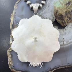 Genuine 1945 90% Silver Walking Liberty Half Dollar Coin withTurquoise Uni Pendant