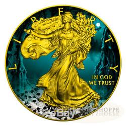Halloween Walking Liberty Skulls 2016 1 Oz American Silver Eagle Color Coin